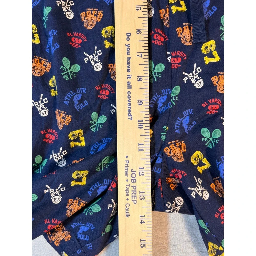 Polo Ralph Lauren All‎ Over Athletic Print Knit Sleep Shorts Men's Size Medium